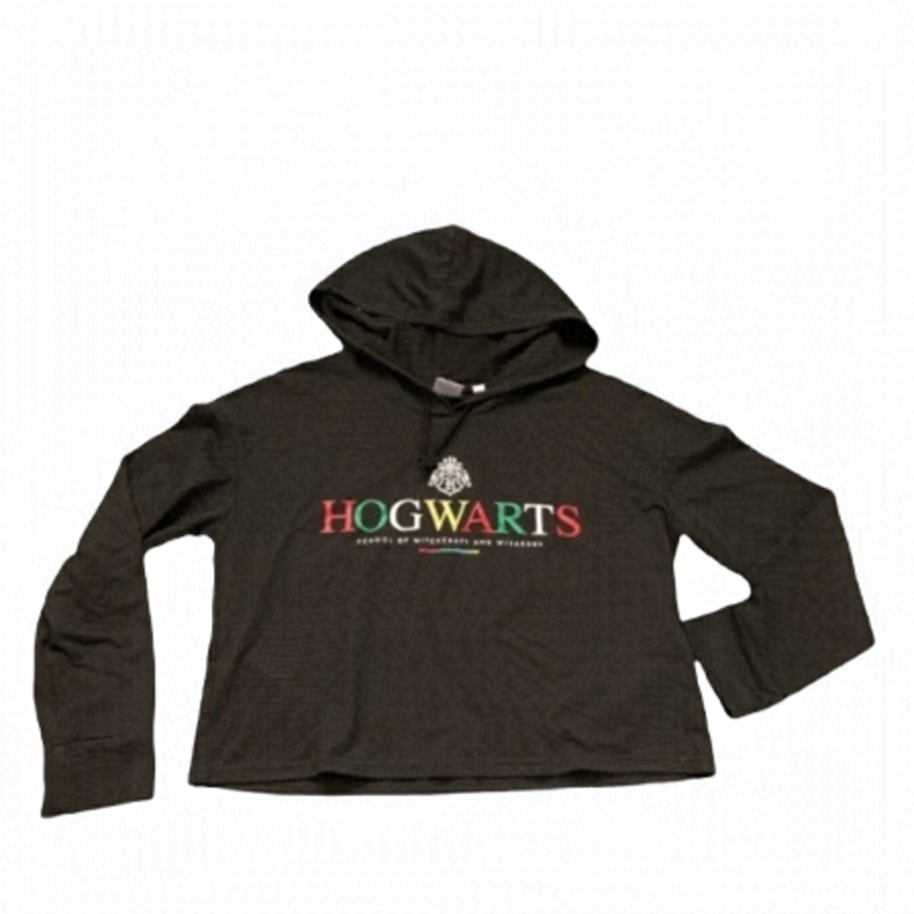 HARRY Potter Hogwarts cropped hooded sweatshirt